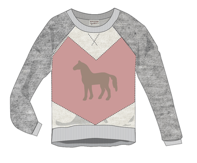 SWEAT-SHIRT CHEVAL CŒUR