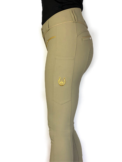 Nefertiti - Pantalon taille haute beige - VENTE FINALE