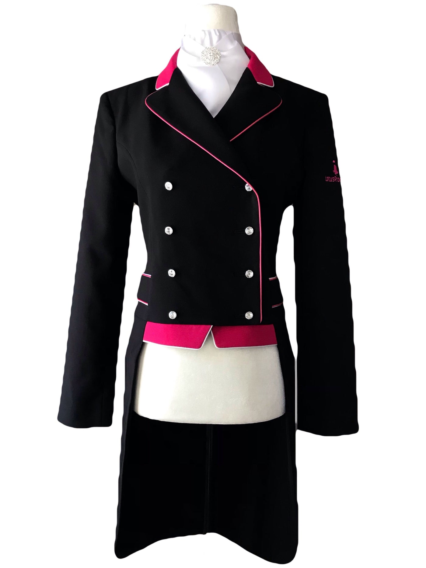 Erin tailcoat Black with pink - Leveza